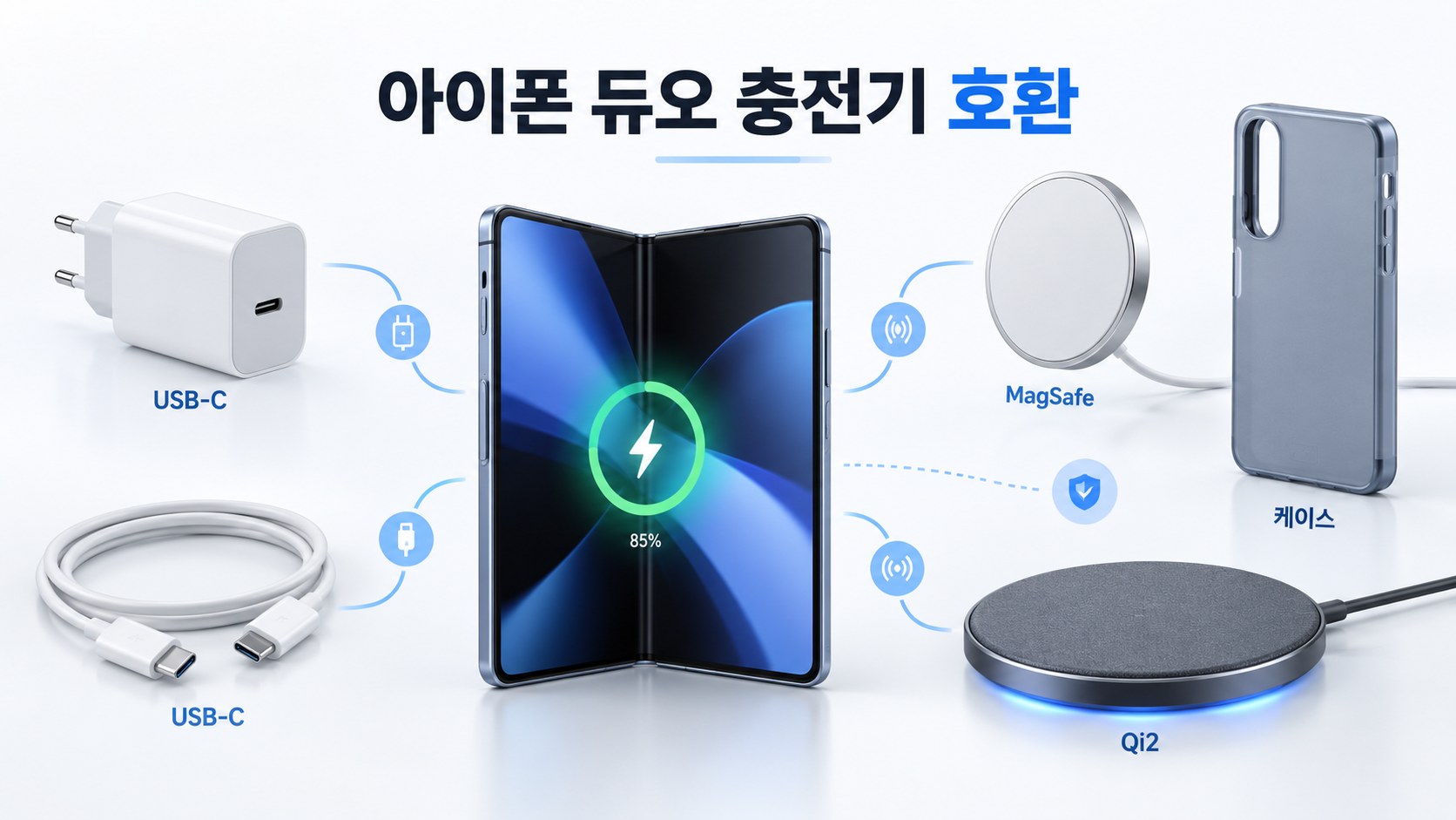 아이폰 듀오 충전기 호환과 무선충전 방식 안내 이미지