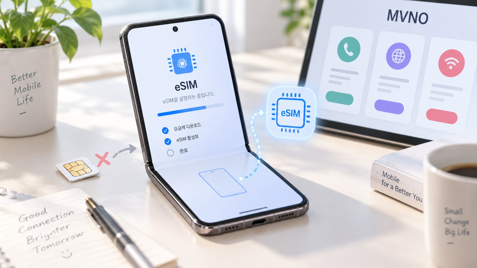 아이폰 듀오 알뜰폰 쓸 수 있나 eSIM 지원 확인 장면