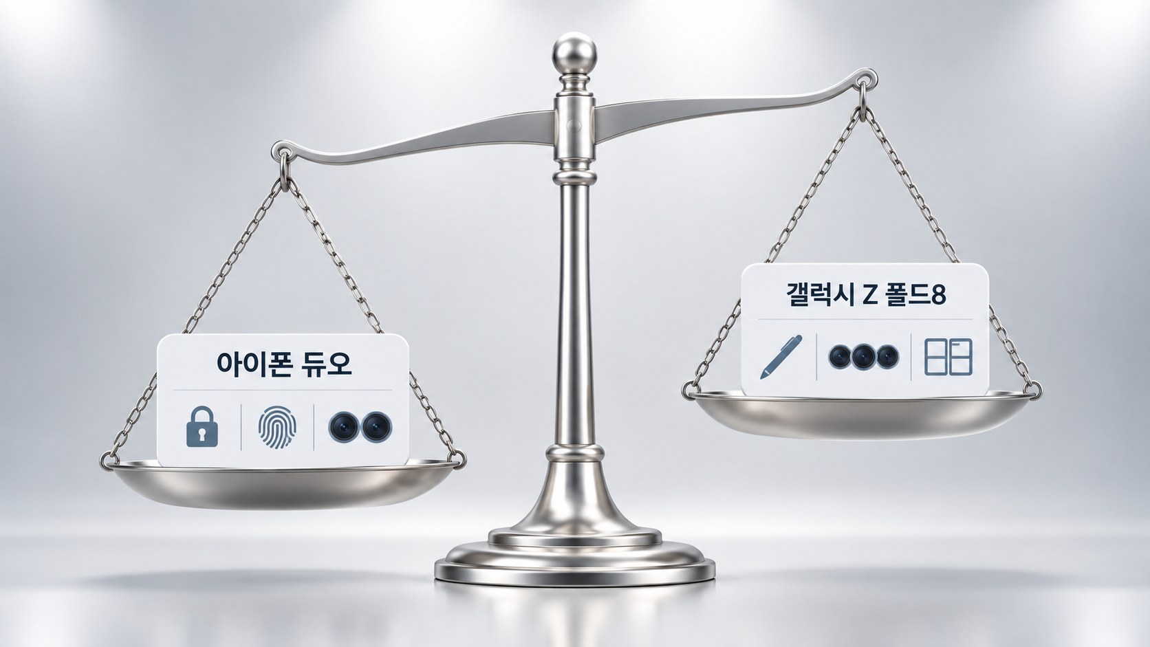 아이폰 듀오 갤럭시 Z 폴드8 비교 이미지