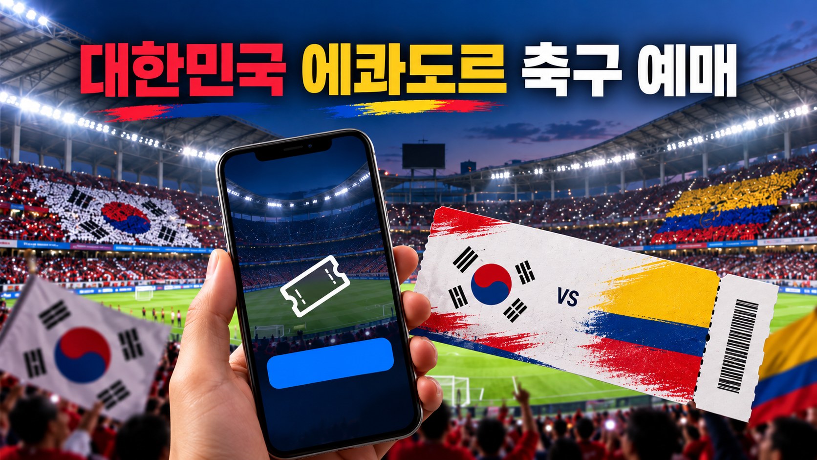 수원월드컵경기장과 대한민국 에콰도르 축구 예매 안내