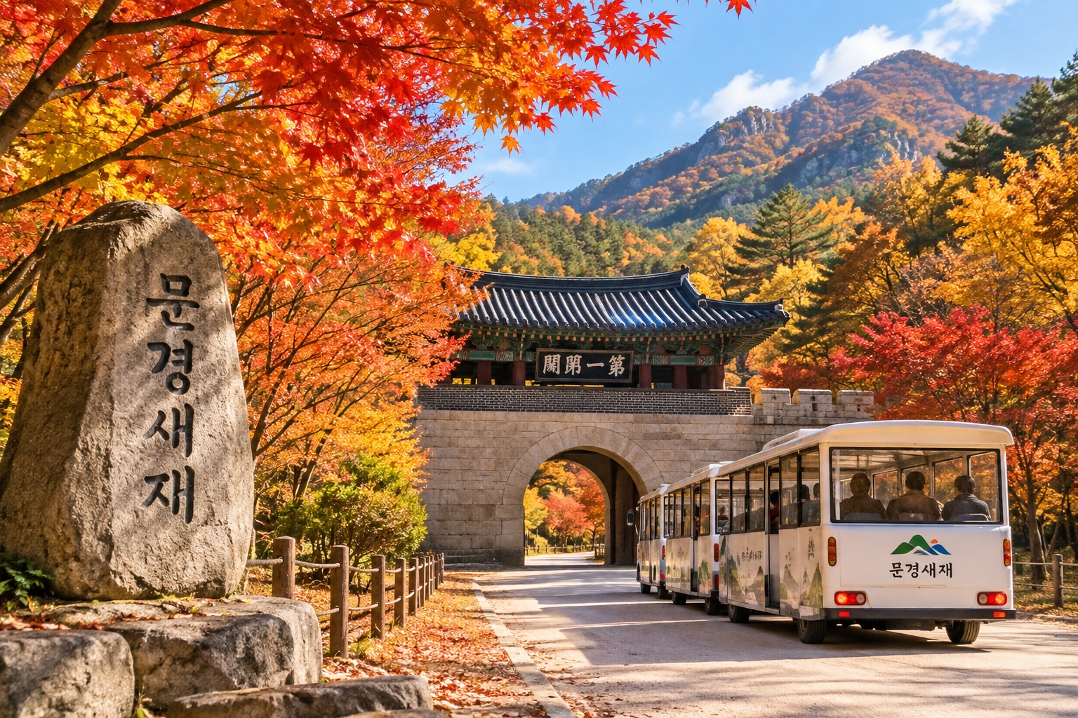 문경새재 단풍길과 전동차로 덜 걷는 관람 동선
