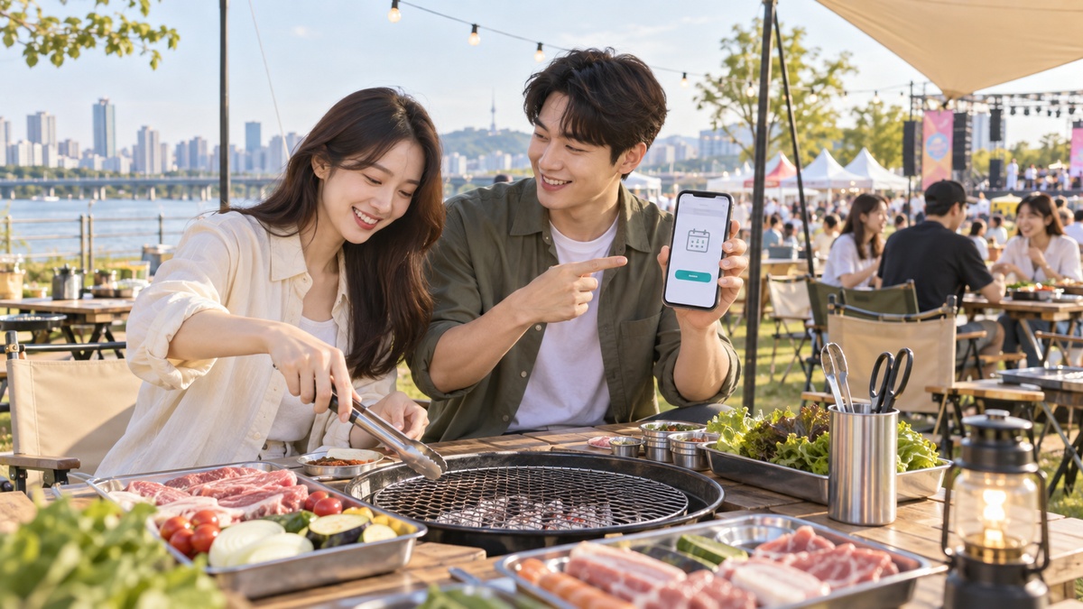 서울 바비큐 페스티벌 셀프 BBQ존 예약 안내 장면