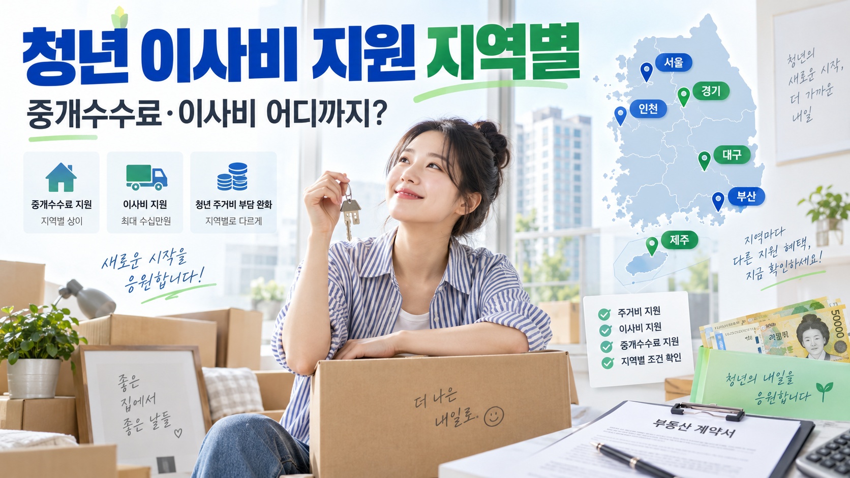 청년 이사비 지원 지역별 중개보수·이사비 비교 안내