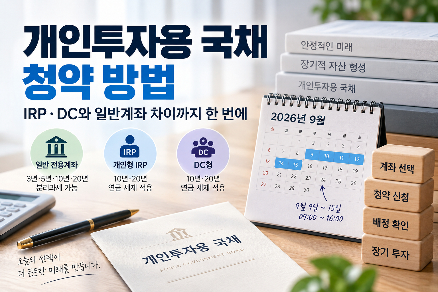 개인투자용 국채 청약 방법과 계좌 선택 절차 안내