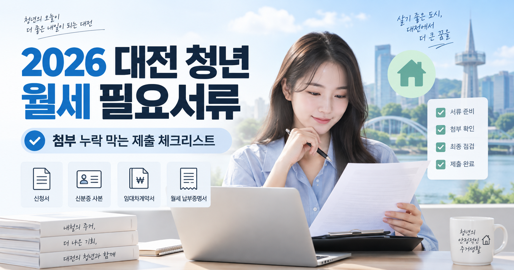 2026 대전 청년 월세 필요서류 제출 체크리스트