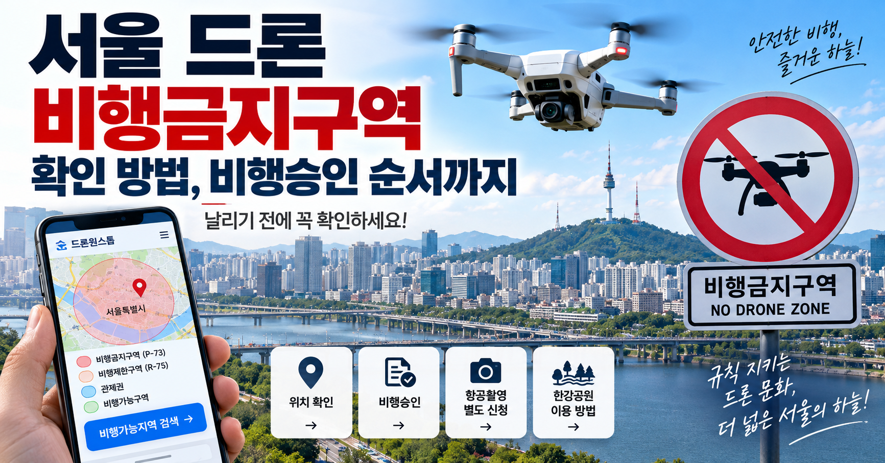 서울 드론 비행금지구역 확인과 비행승인 안내