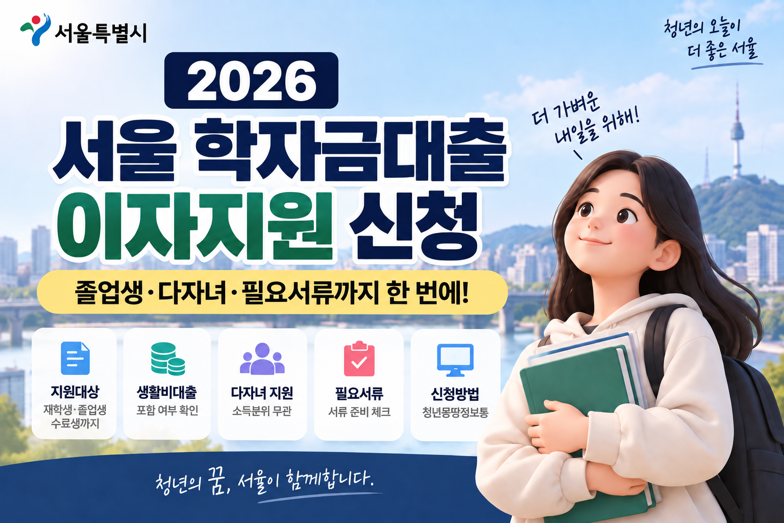 2026 서울 학자금대출 이자지원 신청 대상과 필요서류
