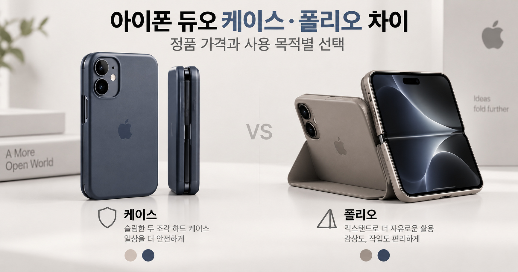아이폰 듀오 케이스·폴리오 차이와 정품 보호·거치 방식 비교