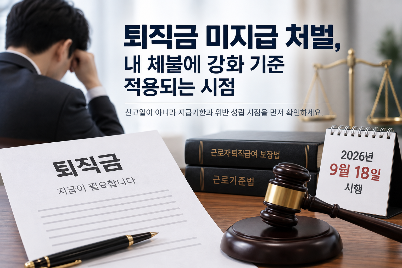 퇴직금 미지급 처벌 적용 시점과 신고 절차 안내