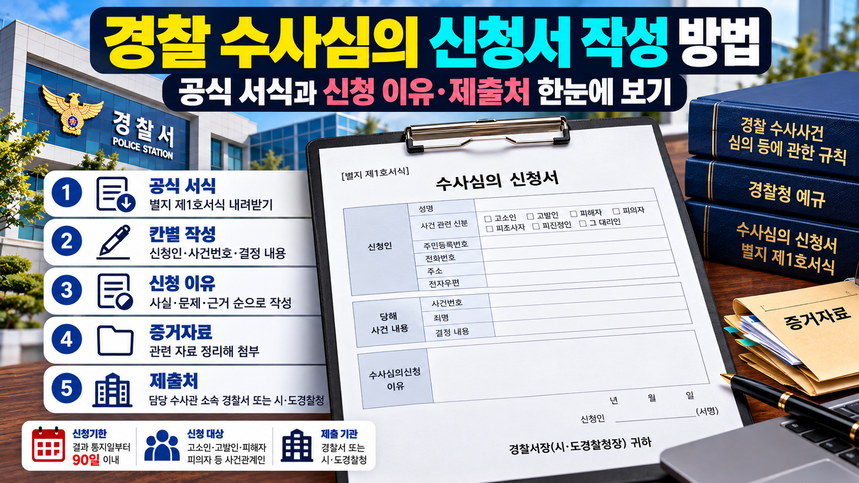 경찰 수사심의 신청서 작성 방법과 공식 서식, 신청 이유 및 제출 경찰서 안내